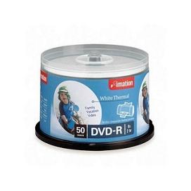 DVD-R 4.7GB 8X Thermal Printable, White (50/Spindle)
