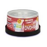 DVD+R Dual Layer 8.5GB 2.4X Branded (25/Spindle)
