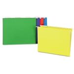 UNIVERSAL Hanging File Folders, 1/5 Tab, 11 Point, Letter, Assorted Colors