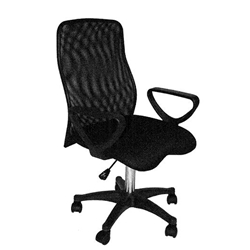 MARTIN Comfort Mesh Executive Desk Height Chair, Black