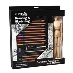 REEVES Complete Sketching Set with Manikin ON SALE