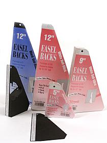 Lineco Self-Adhesive Easel Backs  - Single Wing (Black)